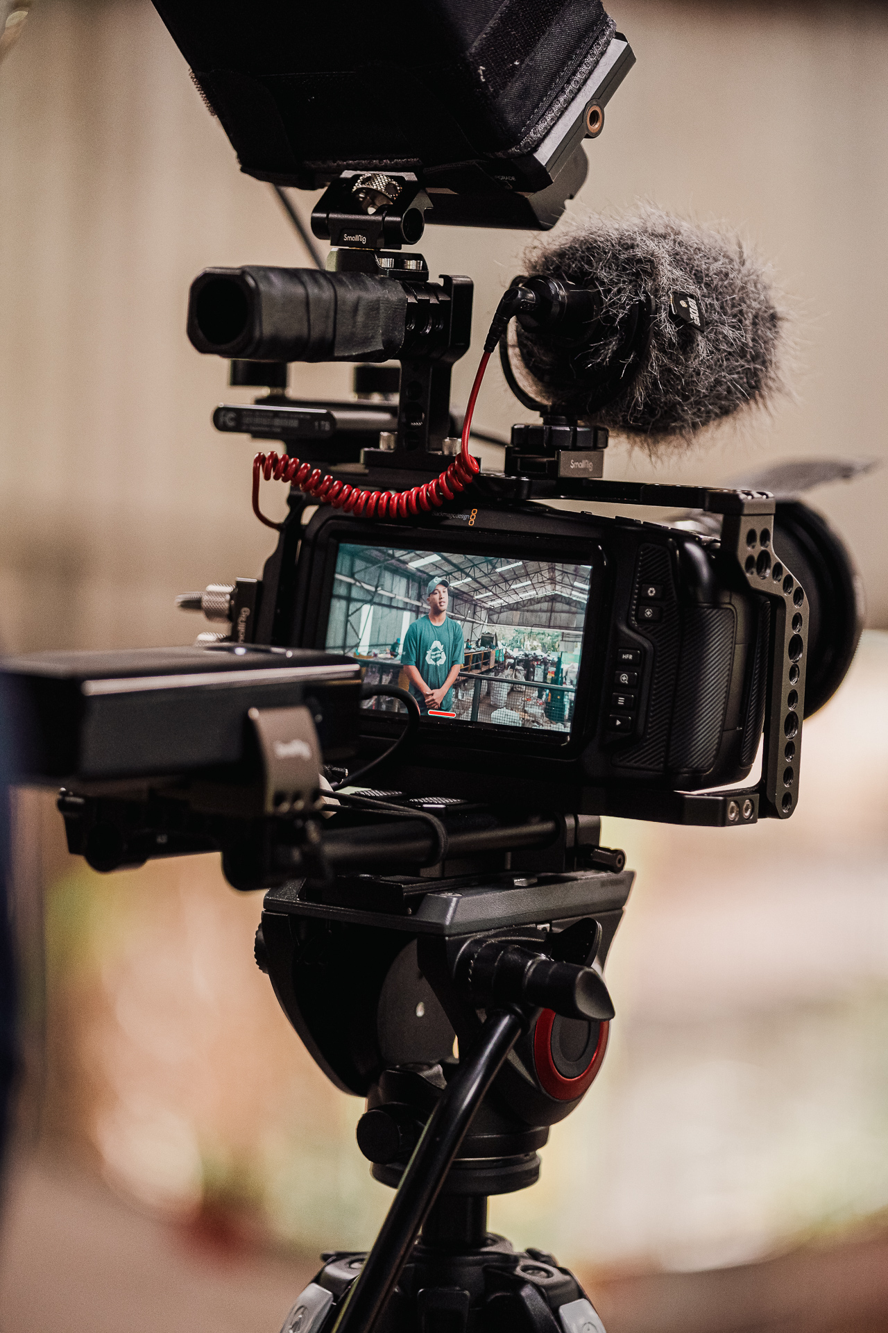 Câmera em set de gravação da Cream Media